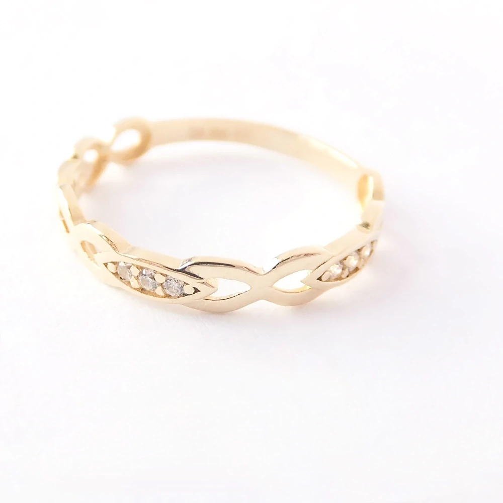 Zlatý prsten, Au 14K 585/1000, váha 1,24 g