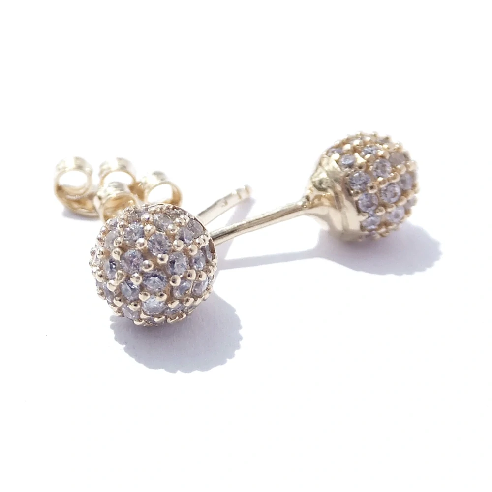 Zlaté náušnice, Au 14K 585/1000, váha 2,14 g, použité zlato