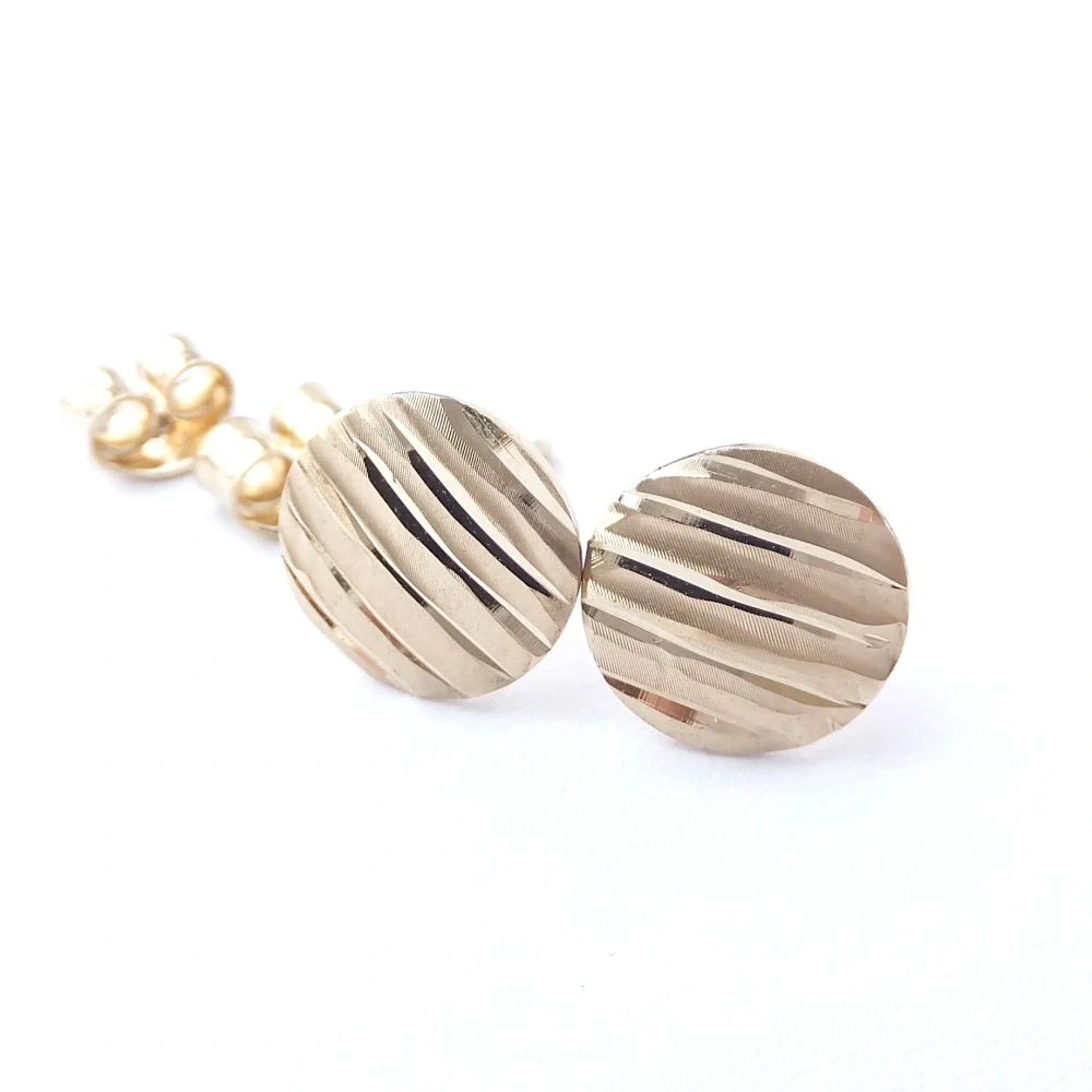 Zlaté náušnice, Au 14K 585/1000, váha 1,23 g