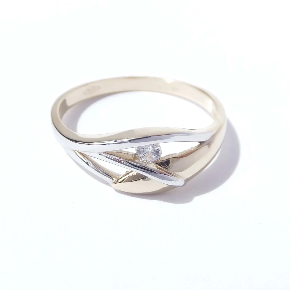 Zlatý prsten, Au 14K 585/1000, váha 2,30 g
