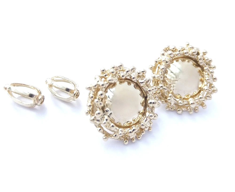 Zlaté lesklé náušnice, Au 14K 585/1000, váha 4,30 g, použité zlato