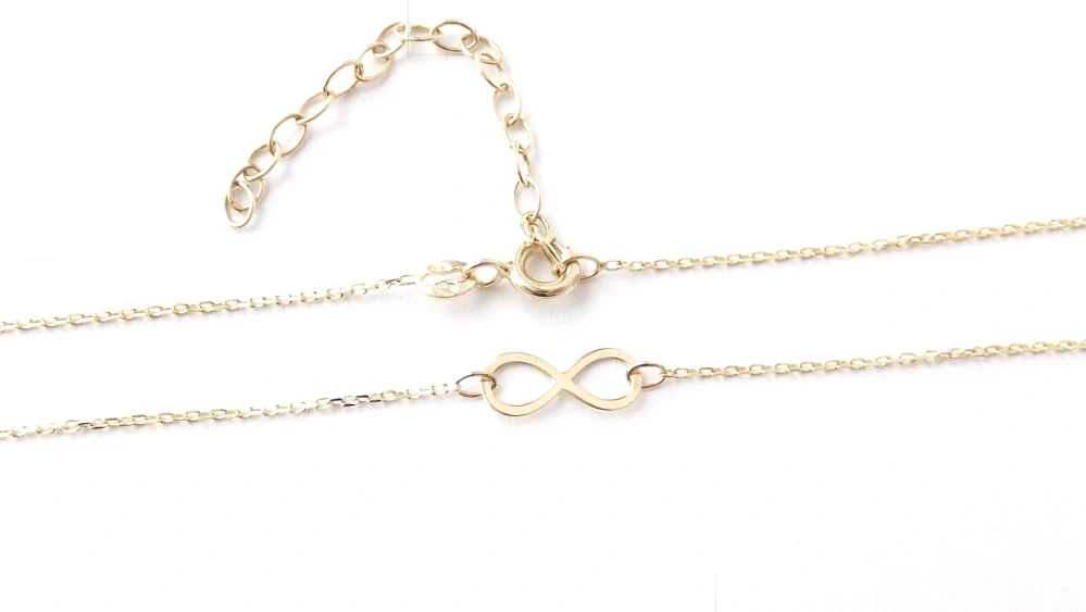Zlatý náhrdelník, Au 14K 585/1000, váha 1,21 g
