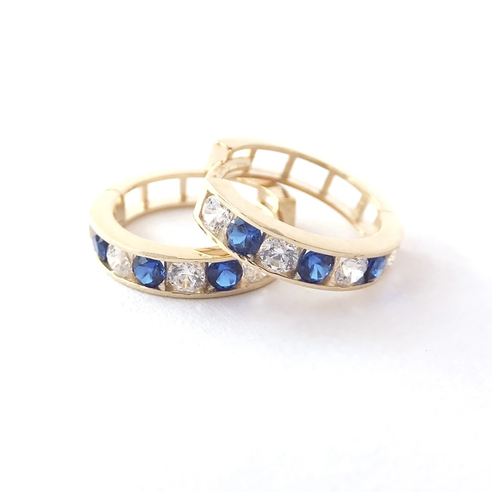 Zlaté náušnice, Au 14K 585/1000, váha 1,92 g