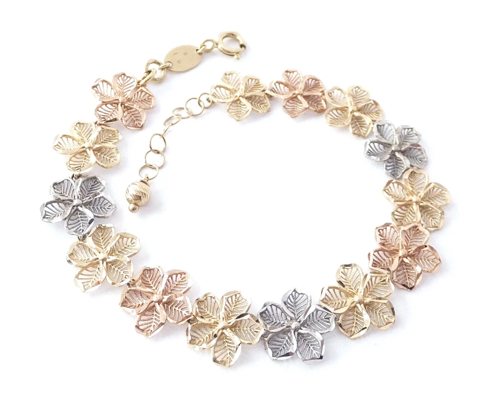 Zlatý náramek 17-19 cm, Au 14K 585/1000, váha 5,16 g, použité zlato