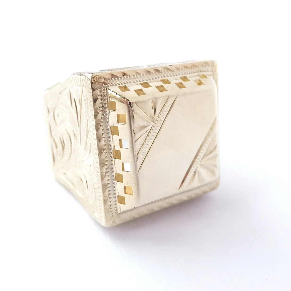 Zlatý prsten, Au 14K 585/1000, váha 10,36 g