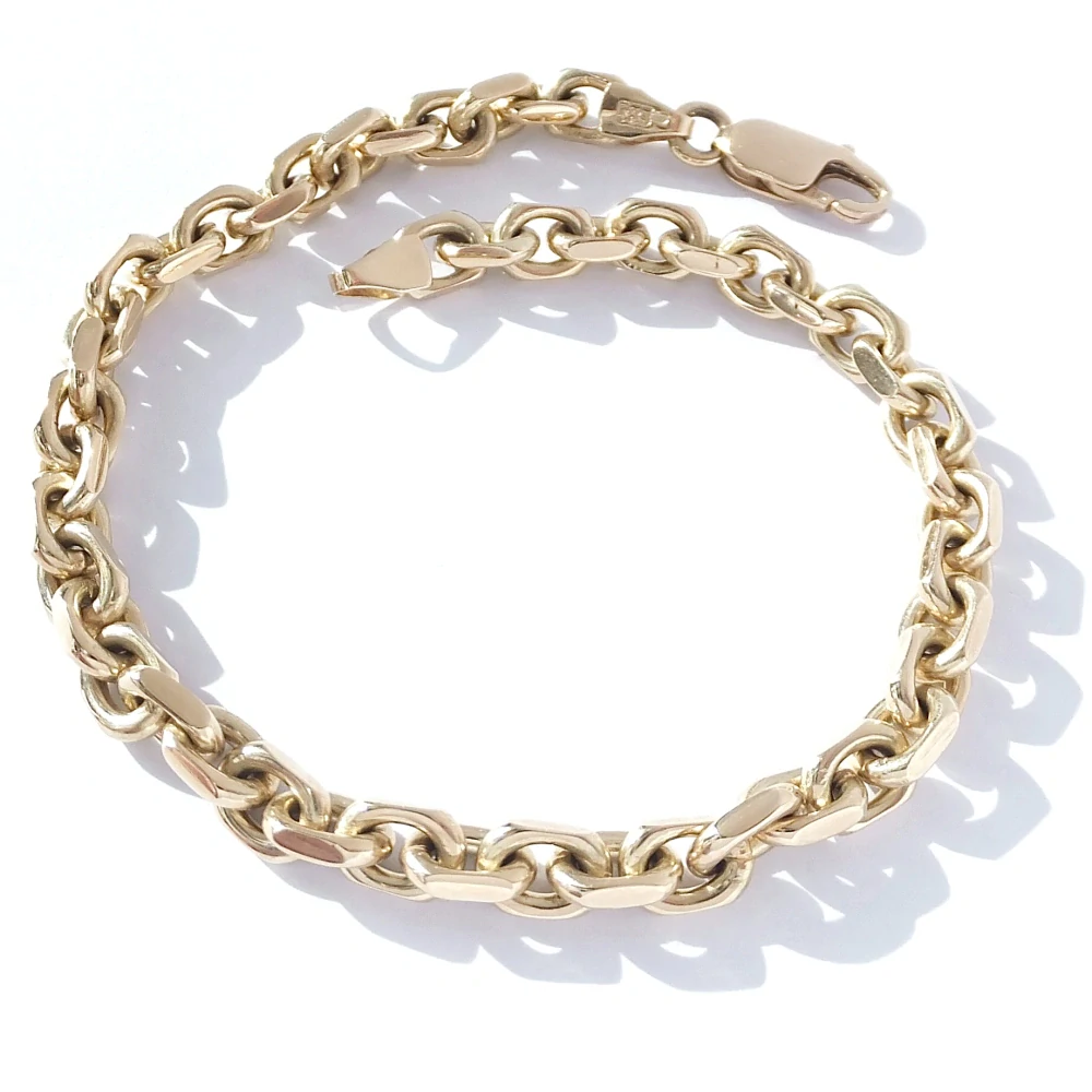 Zlatý náramek 21,5 cm, Au 14K 585/1000, váha 24,19 g
