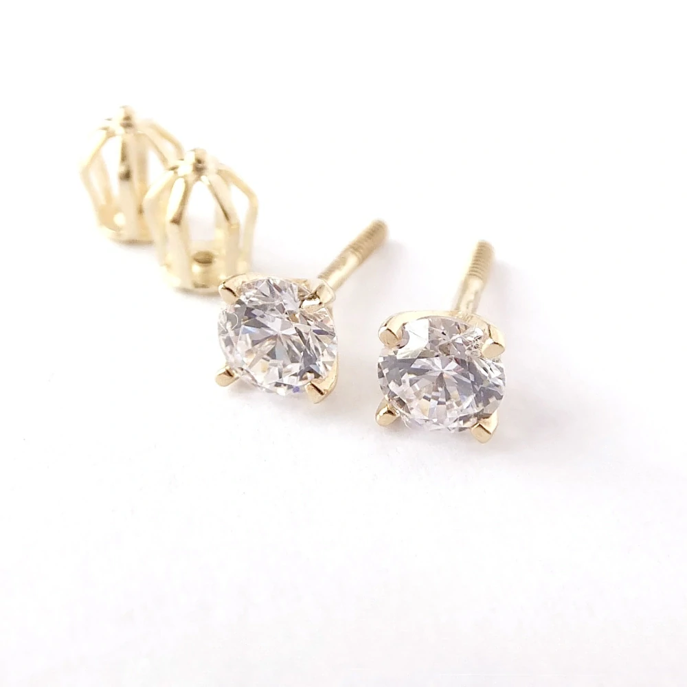 Zlaté náušnice, Au 14K 585/1000, váha 1,17 g