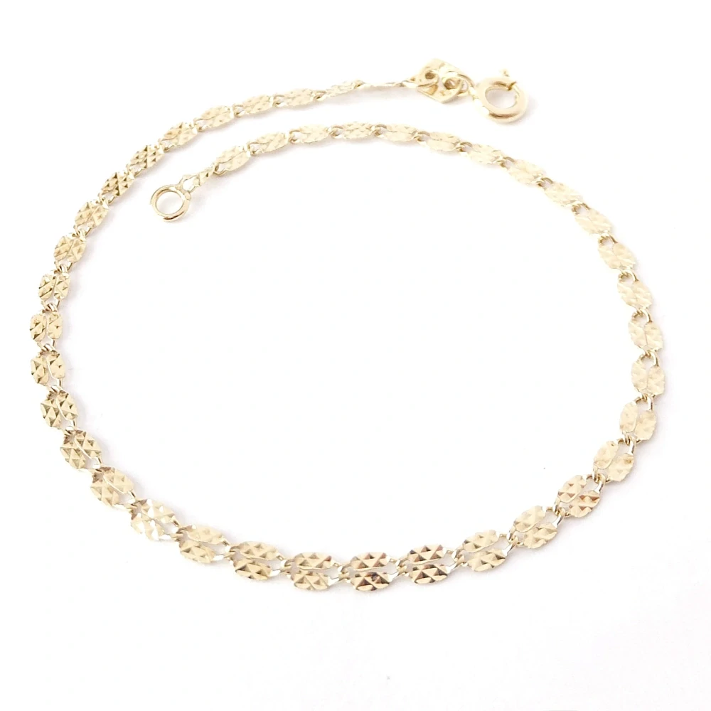 Zlatý náramek 18 cm, Au 14K 585/1000, váha 0,97 g, použité zlato