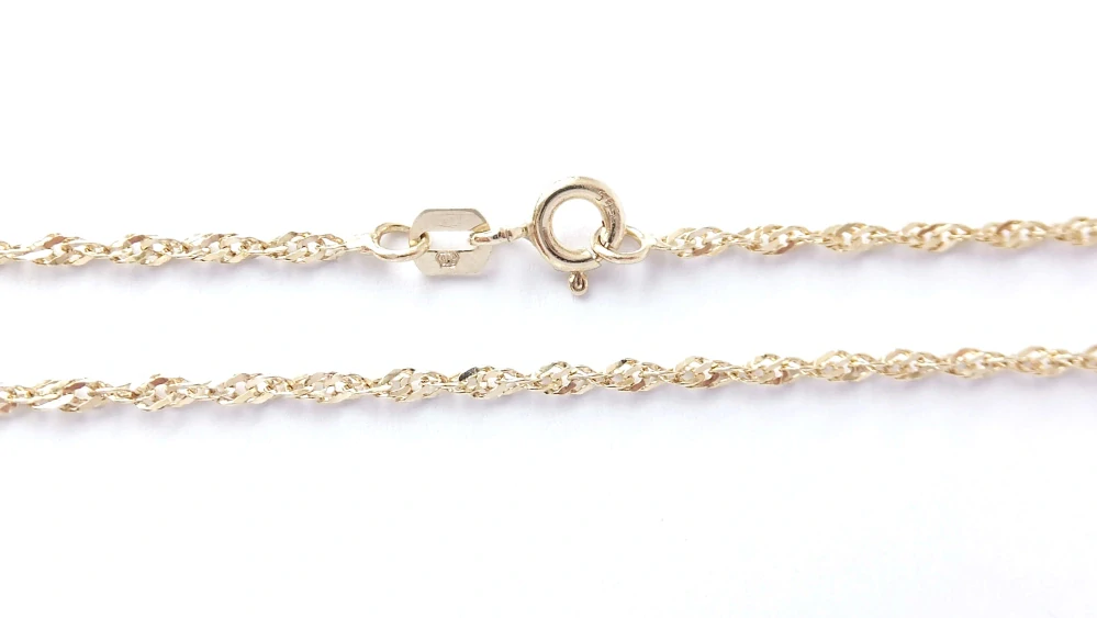 Zlatý řetízek 42 cm, Au 14K 585/1000, váha 2,26 g, použité zlato