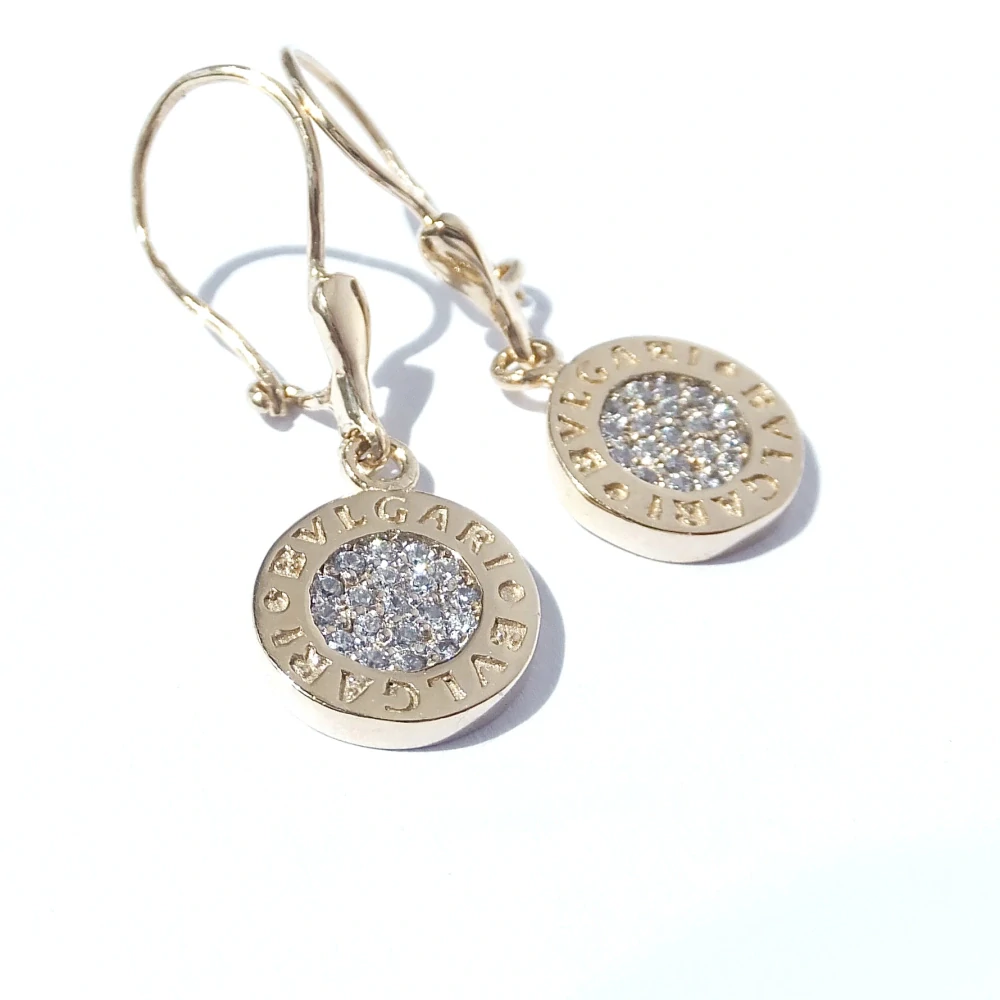 Zlaté visací náušnice, Au 14K 585/1000, váha 2,45 g, použité zlato