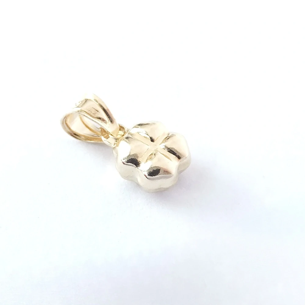 Zlatý přívěsek čtyřlístek, Au 14K 585/1000, váha 0,37 g