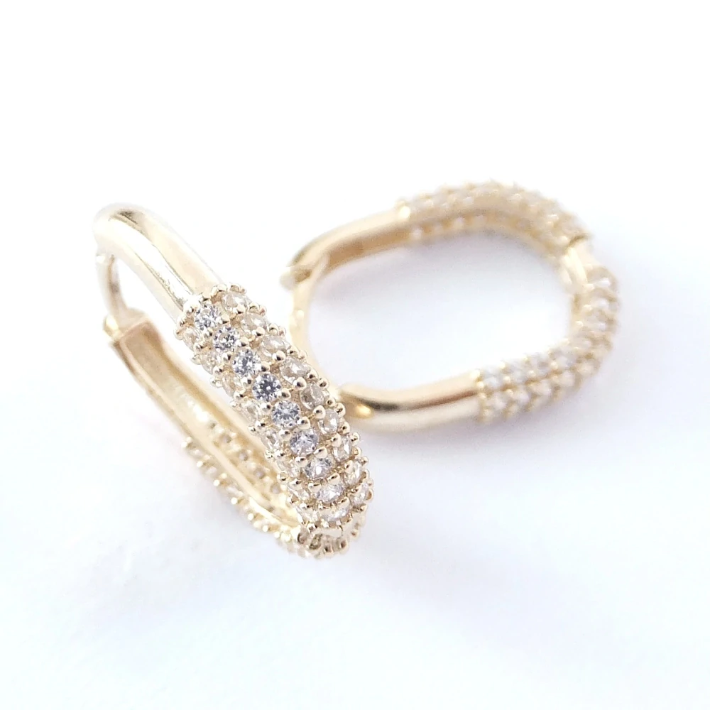 Zlaté náušnice, Au 14K 585/1000, váha 2,80 g