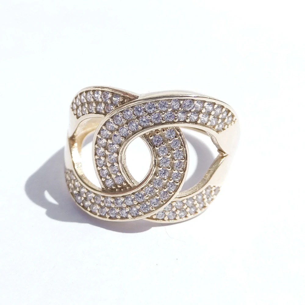 Zlatý prsten, Au 14K 585/1000, váha 3,85 g