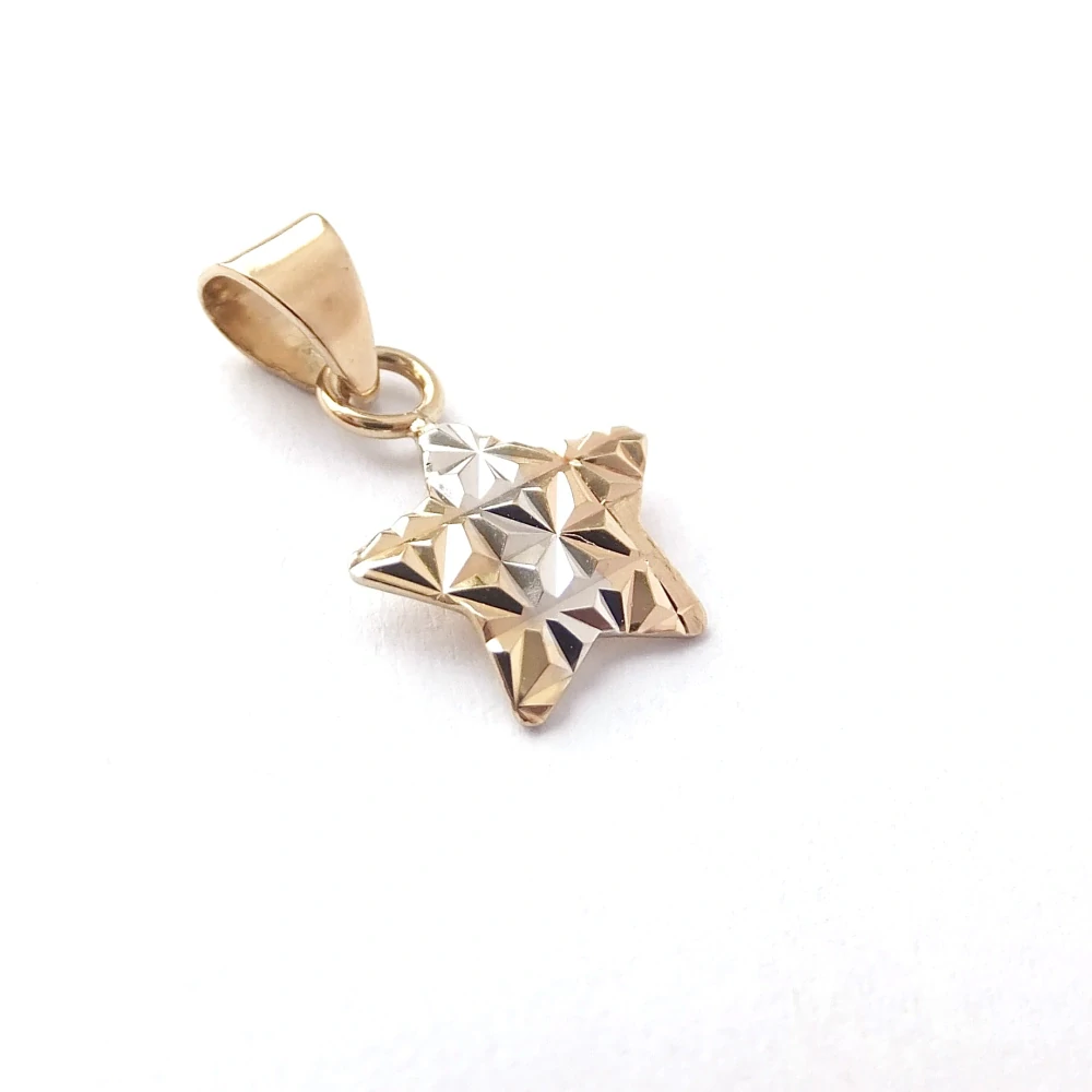 Zlatý přívěsek hvězda, Au 14K 585/1000, váha 0,58 g, použité zlato