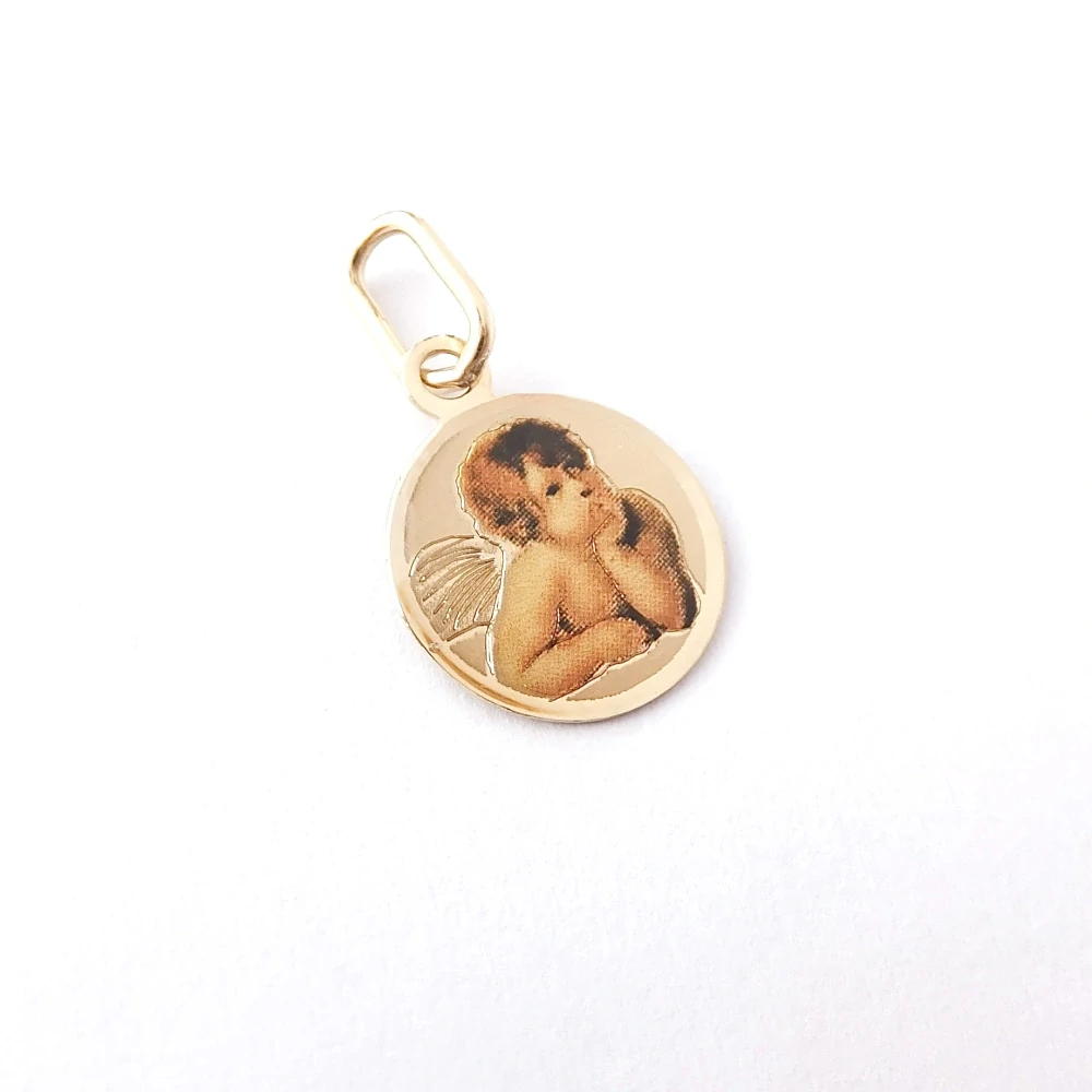 Zlatý přívěsek anděl, Au 14K 585/1000, váha 0,54 g