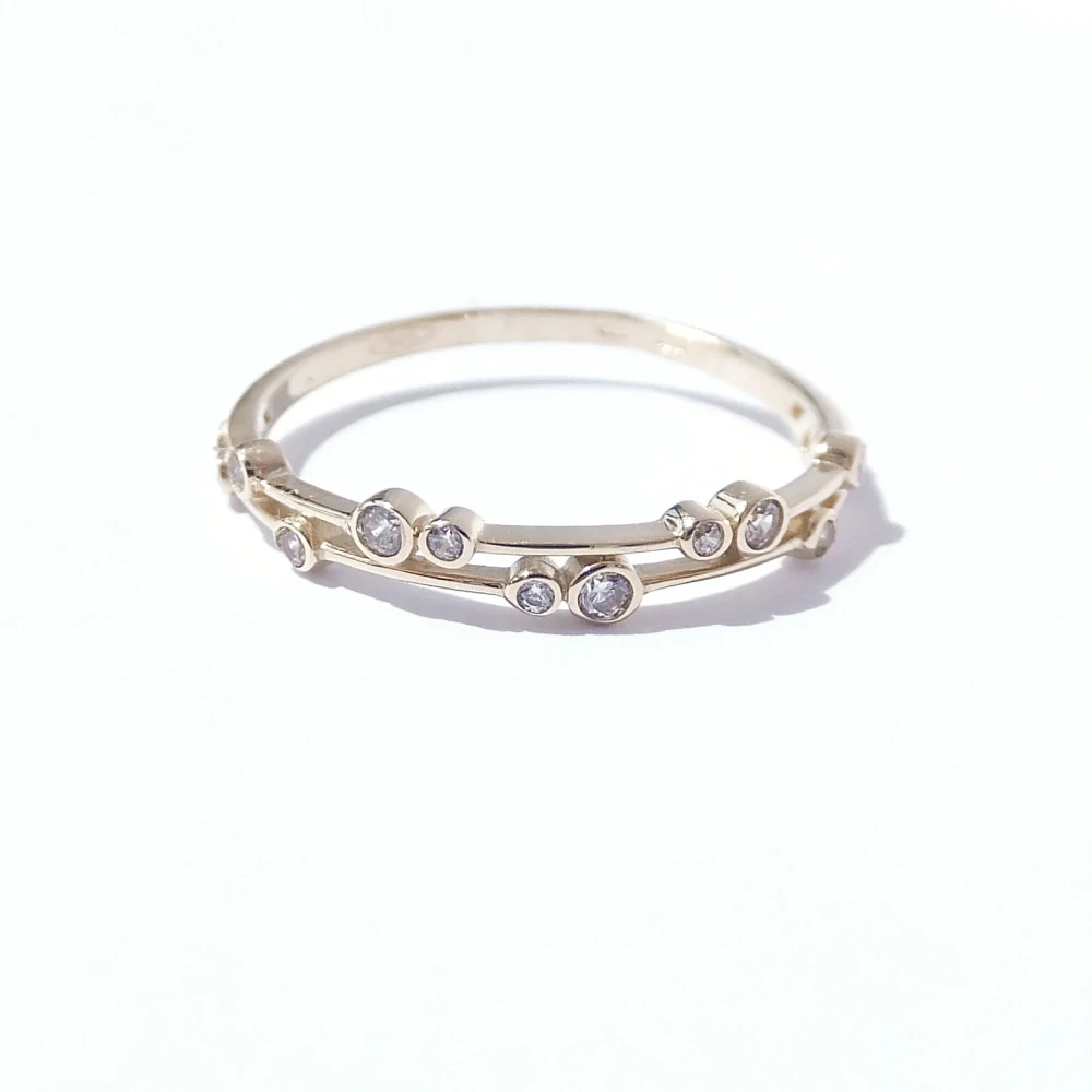 Zlatý prsten, Au 14K 585/1000, váha 1,01 g