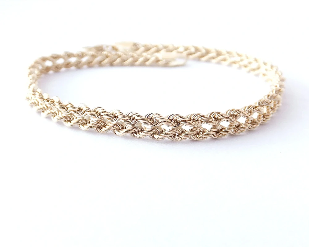 Zlatý náramek 18 cm, Au 14K 585/1000, váha 2,43 g