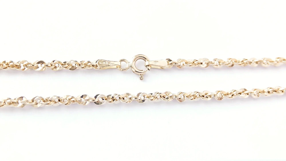 Zlatý řetízek 50 cm, Au 14K 585/1000, váha 2,70 g