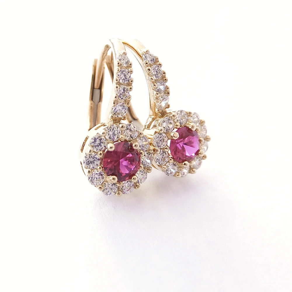 Zlaté náušnice, Au 14K 585/1000, váha 2,63 g