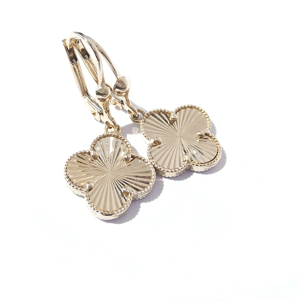Zlaté visací náušnice, Au 14K 585/1000, váha 2,96 g