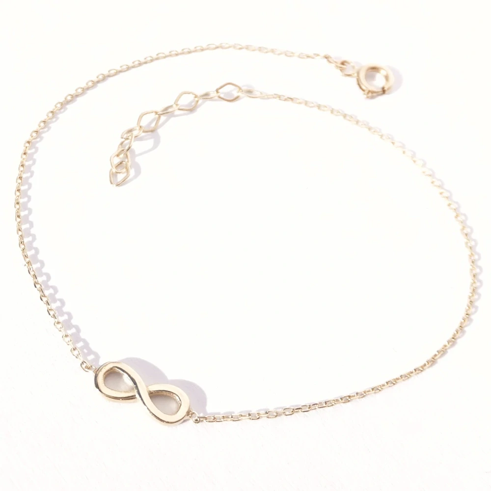 Zlatý náramek nekonečno, Au 14K 585/1000, váha 0,80 g, použité zlato