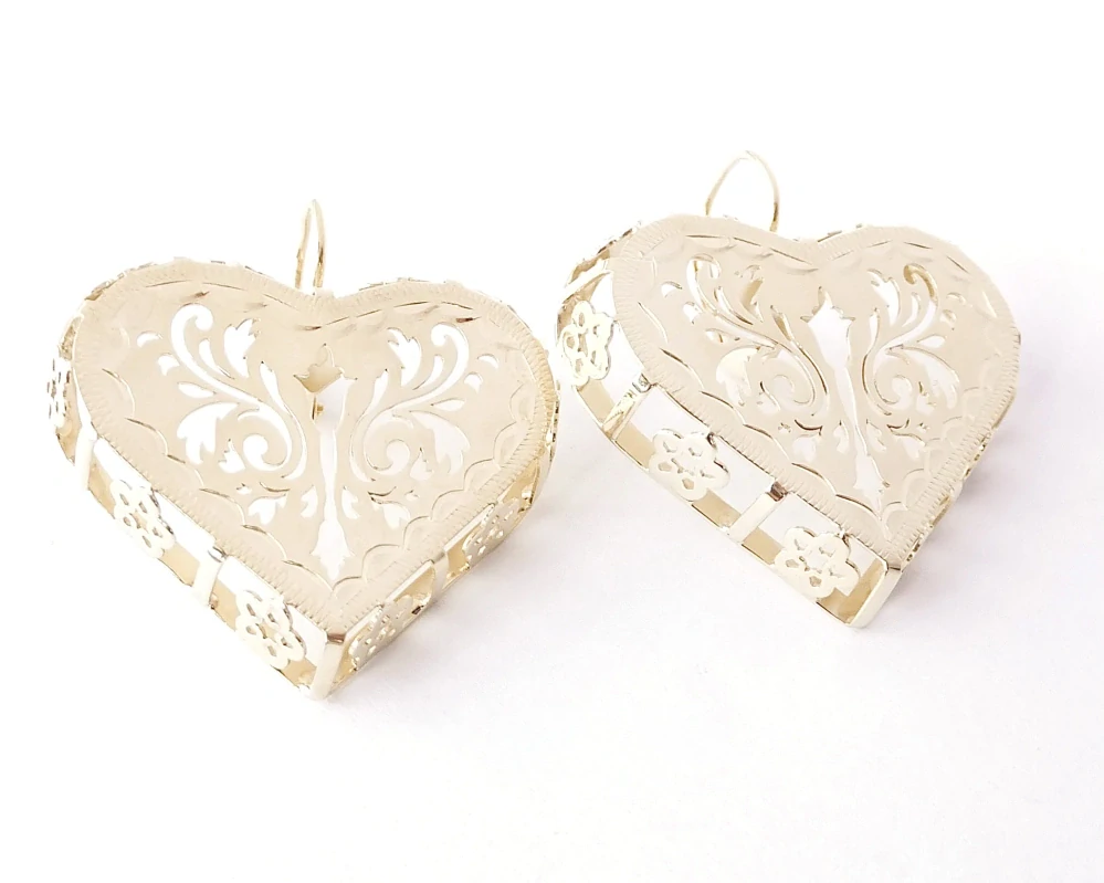 Zlaté náušnice, Au 14K 585/1000, váha 8,46 g