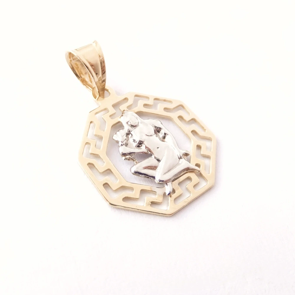 Zlatý přívěsek znamení Panna, Au 14K 585/1000, váha 0,81 g