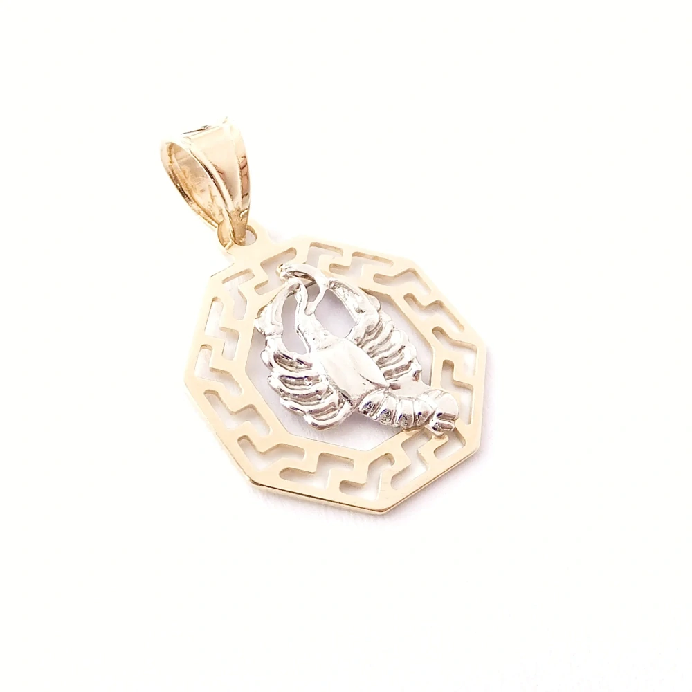 Zlatý přívěsek znamení Rak, Au 14K 585/1000, váha 0,87 g
