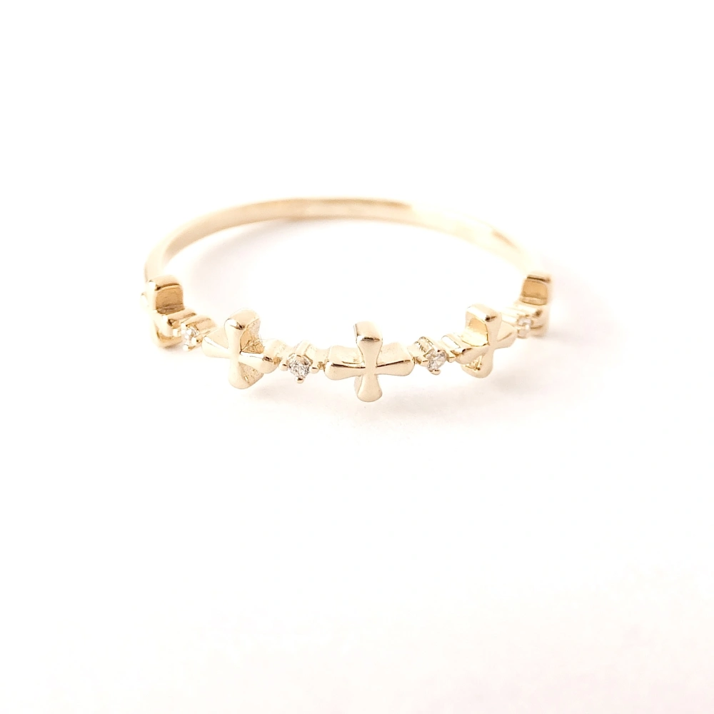 Zlatý prsten, Au 14K 585/1000, váha 1,12 g