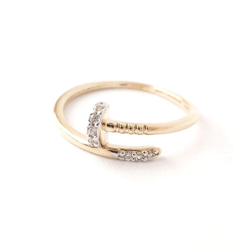Zlatý prsten, Au 14K 585/1000, váha 1,26 g
