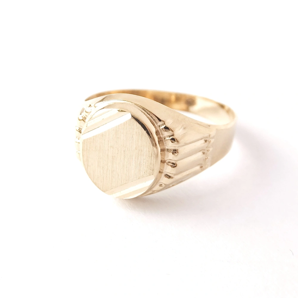 Zlatý pánský prsten, Au 14K 585/1000, váha 3,33 g