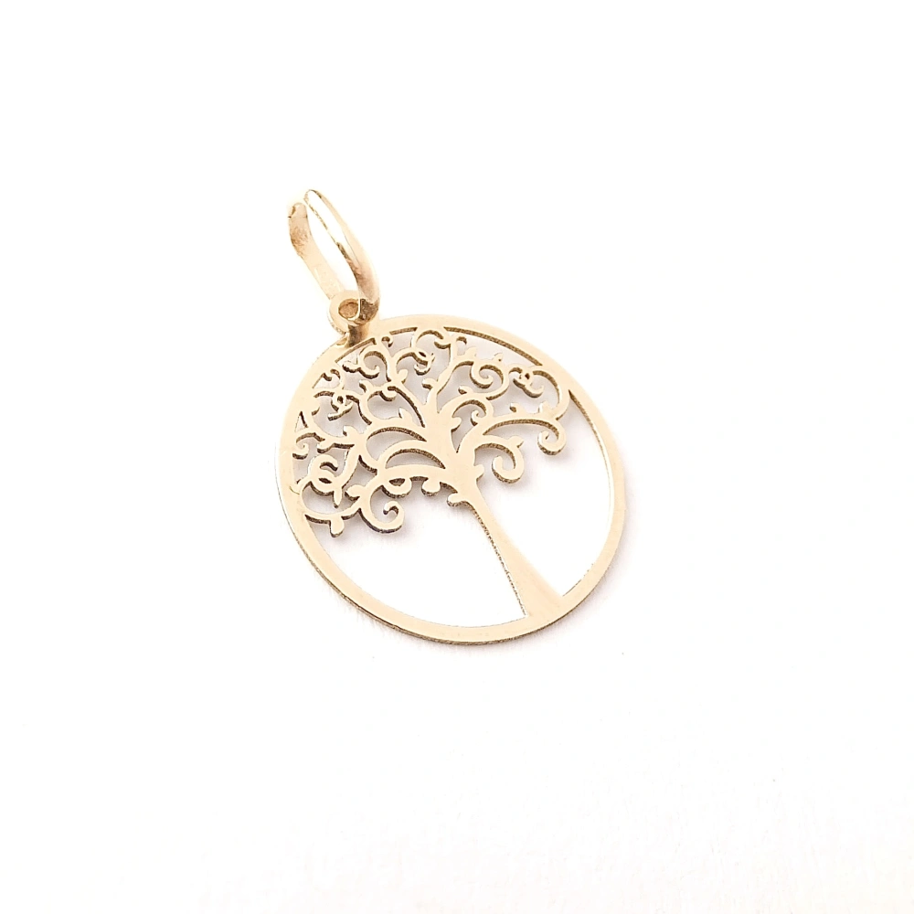Zlatý přívěsek strom života, Au 14K 585/1000, váha 0,44 g