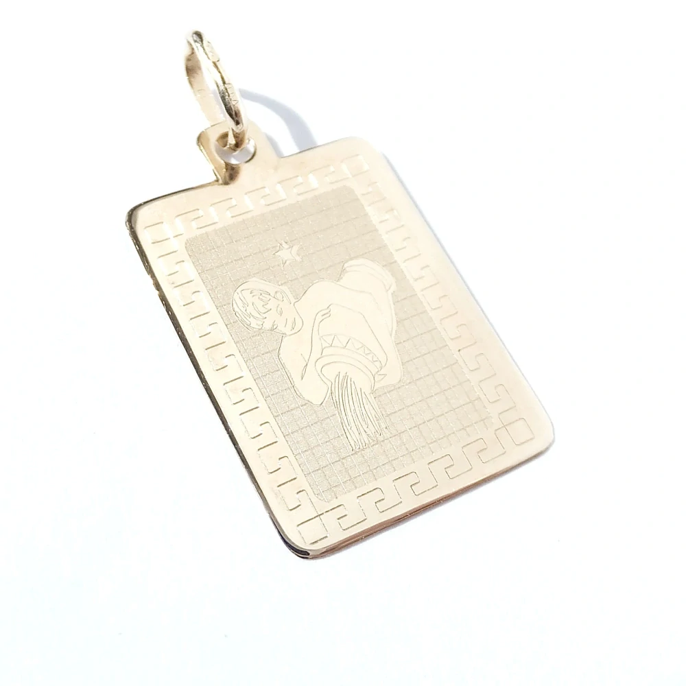 Zlatý přívěsek znamení Vodnář, Au 14K 585/1000, váha 0,97 g