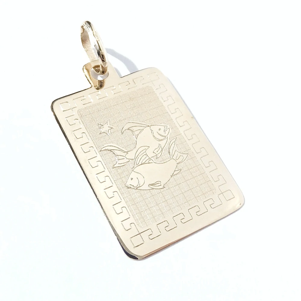 Zlatý přívěsek znamení Ryby, Au 14K 585/1000, váha 0,90 g