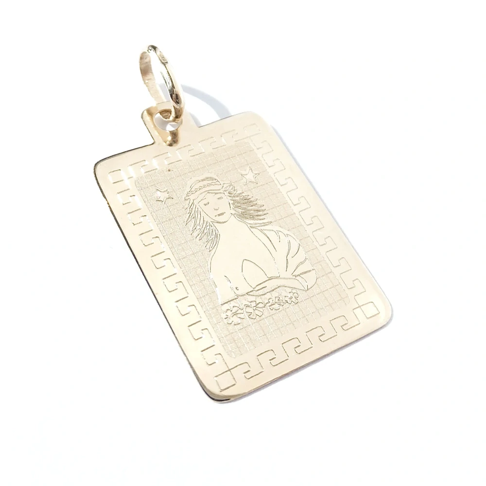 Zlatý přívěsek znamení Panna, Au 14K 585/1000, váha 0,93 g