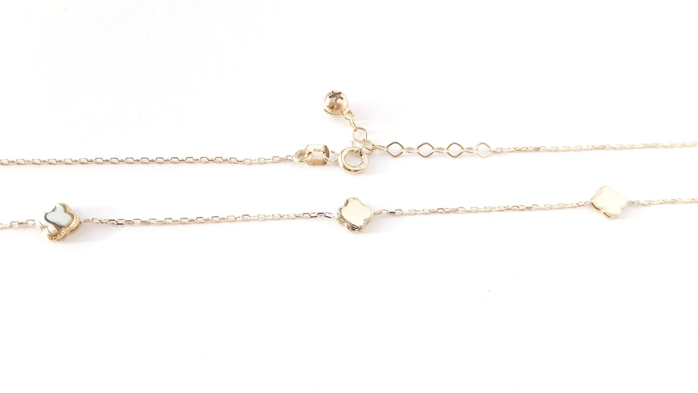 Zlatý náhrdelník, Au 14K 585/1000, váha 2,22 g
