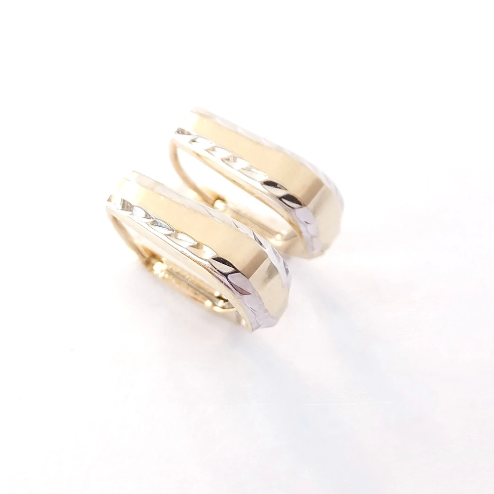 Zlaté náušnice, Au 14K 585/1000, váha 1,37 g