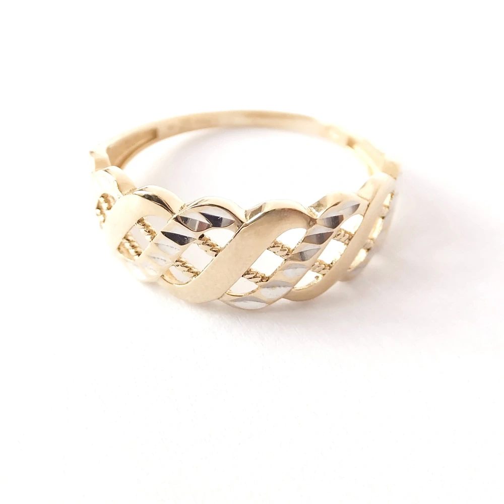 Zlatý prsten, Au 14K 585/1000, váha 2,22 g, použité zlato