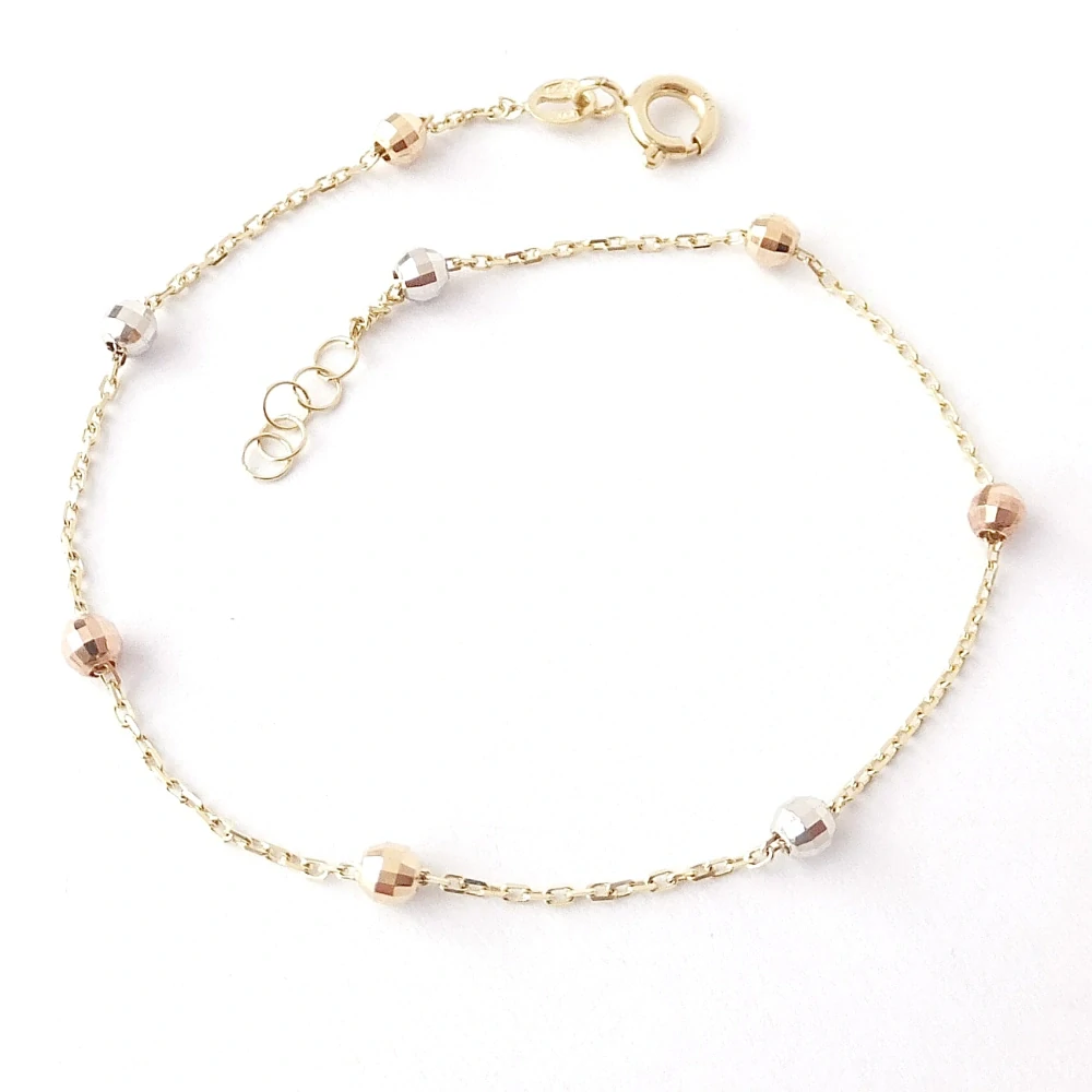 Zlatý náramek 18-19 cm, Au 14K 585/1000, váha 1,11 g