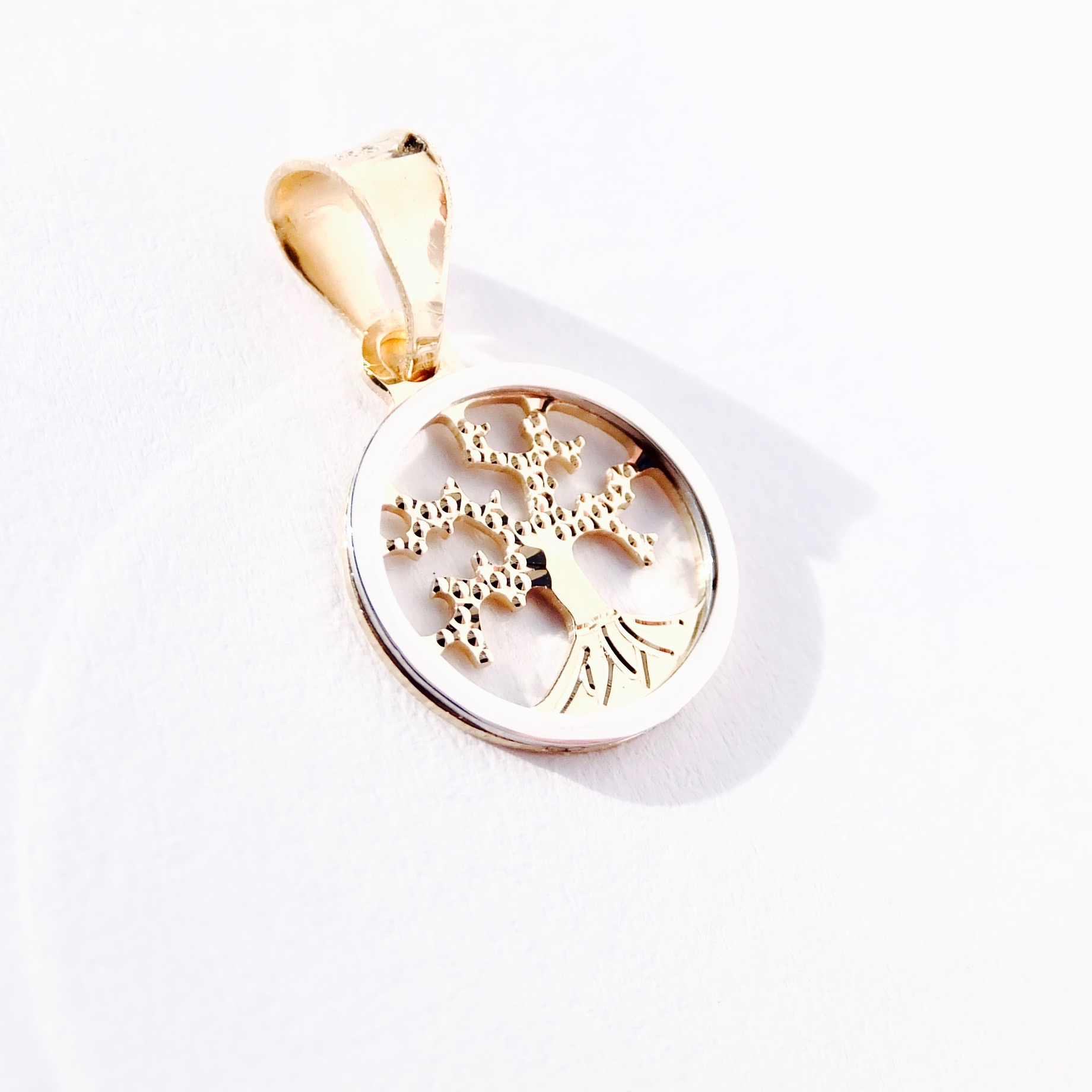 Zlatý přívěšek strom života, Au 14K 585/1000, váha 0,49 g