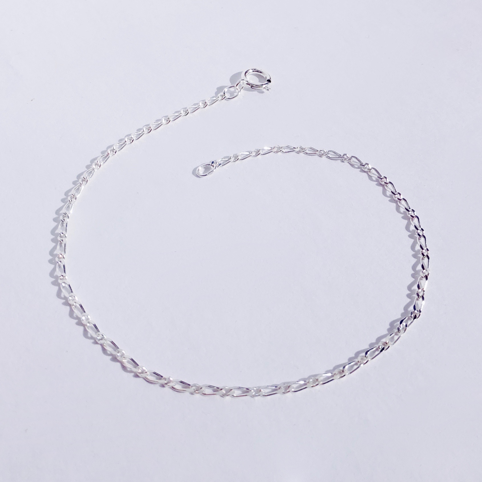 Stříbrný náramek 18 cm, 925/1000, váha 0,73 g