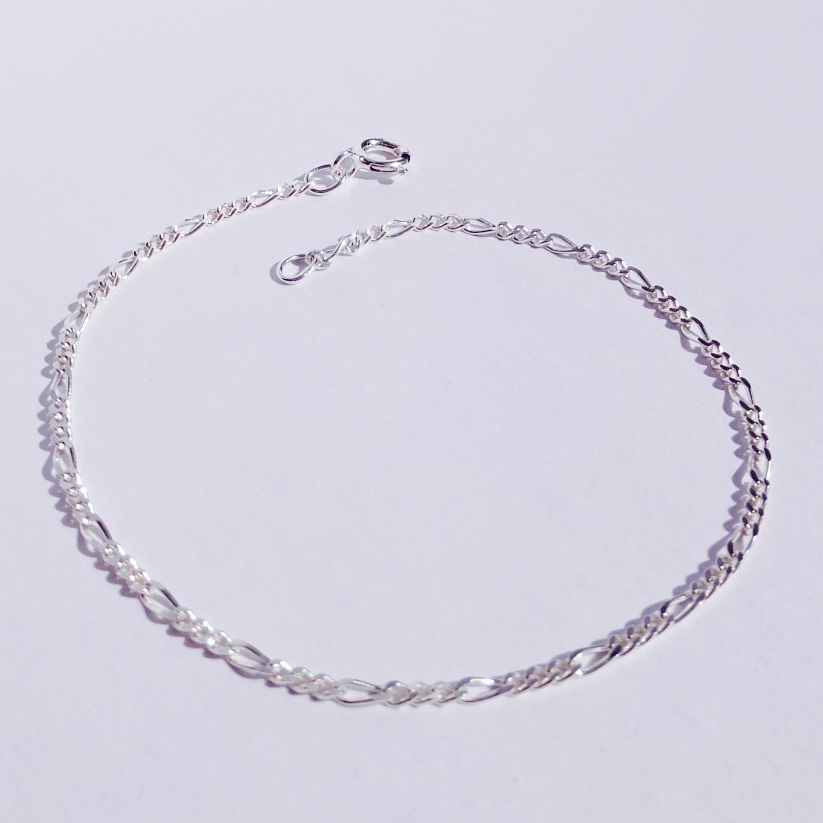 Stříbrný náramek 18 cm, Ag 925/1000, váha 1,21 g