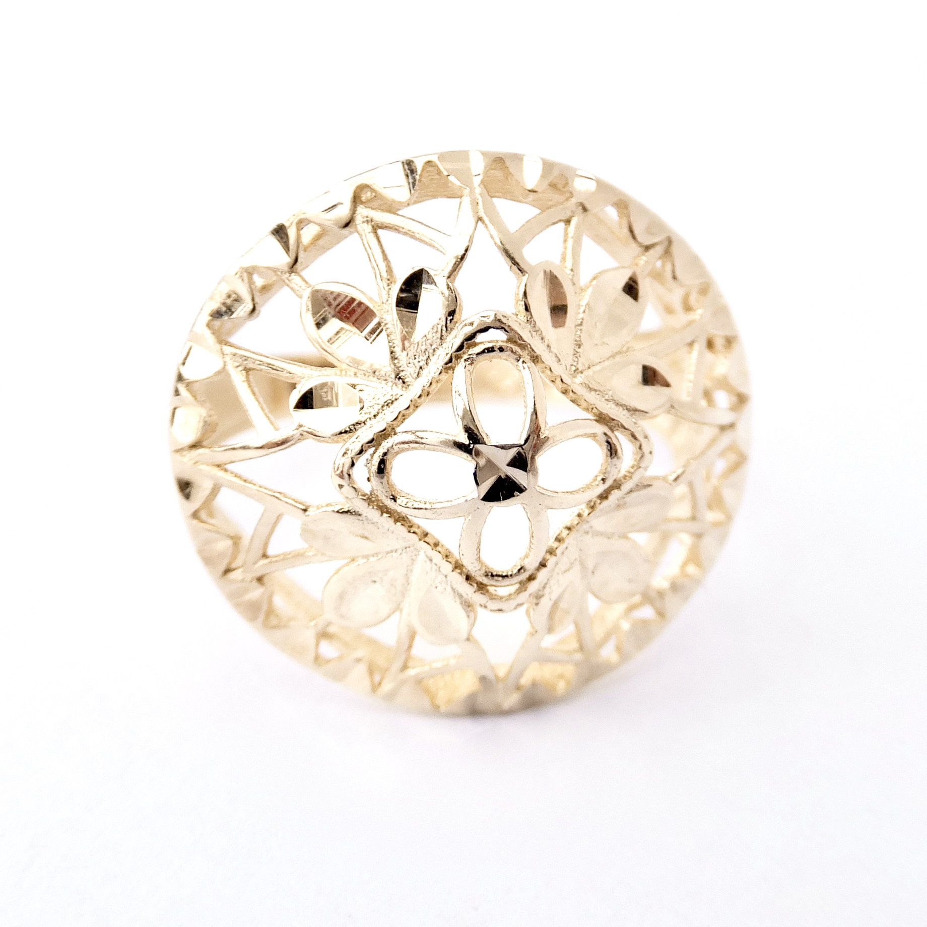 Zlatý lesklý prsten, Au 14K 585/1000, váha 3,51 g