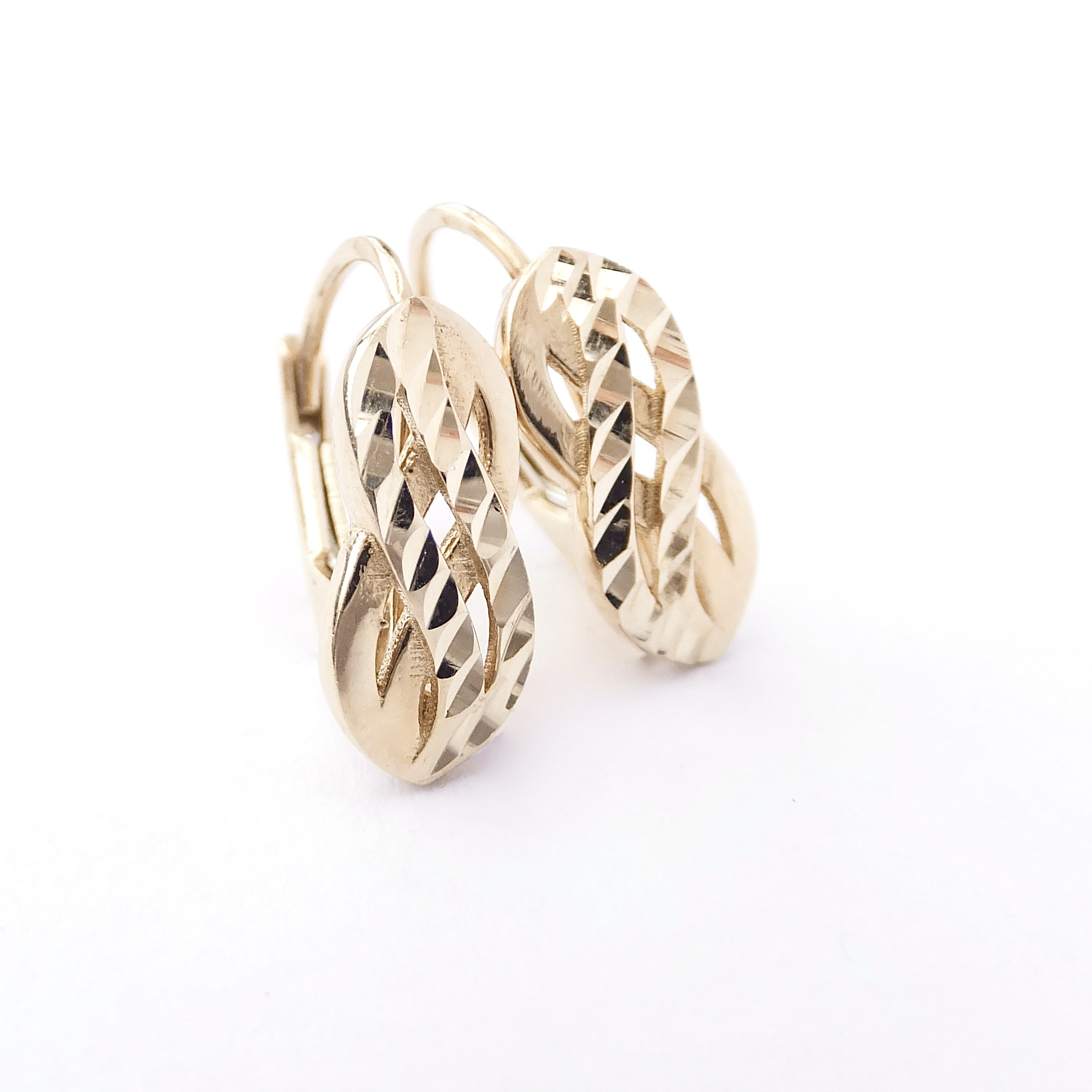 Zlaté náušnice, Au 14K 585/1000, váha 2,01 g