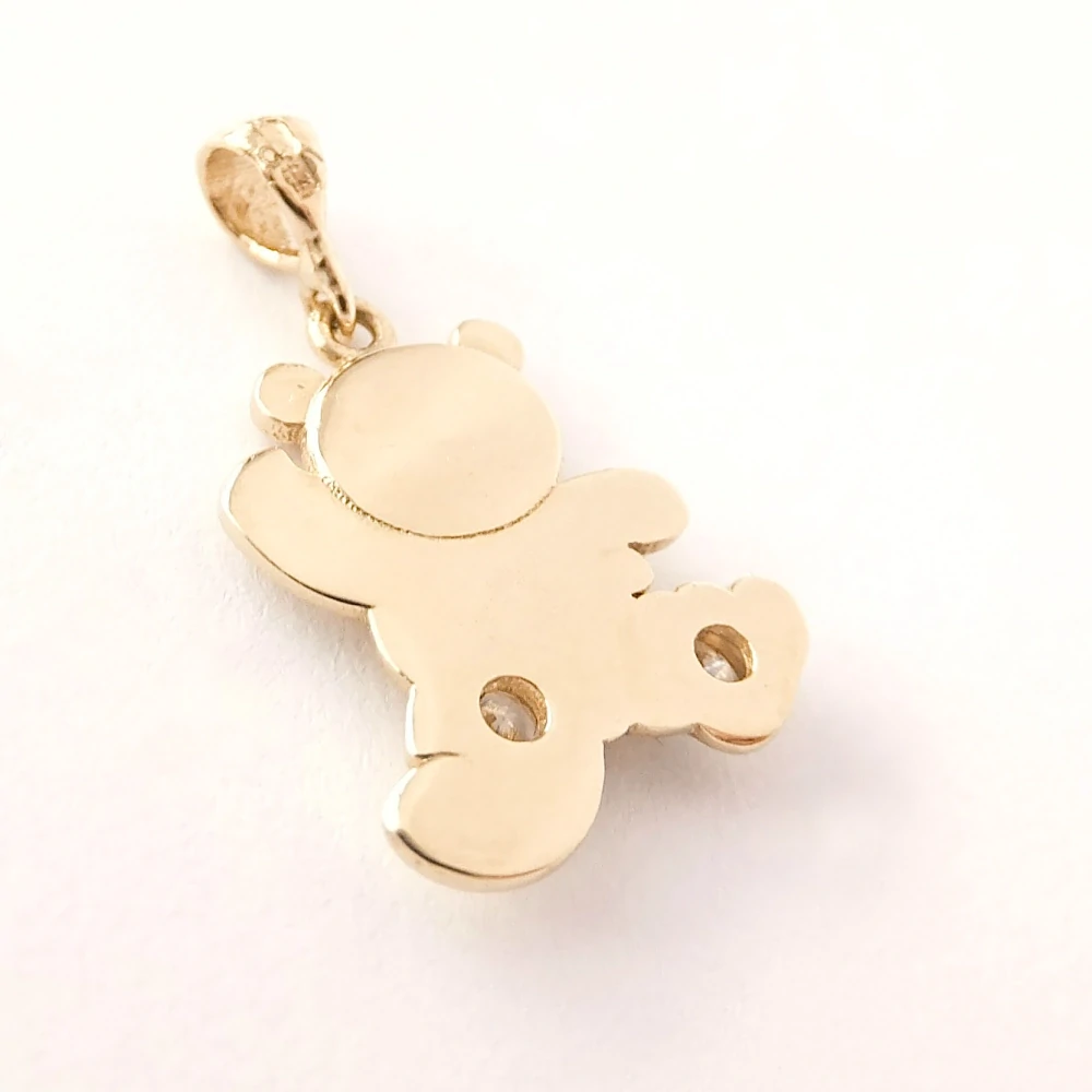 Zlatý přívěsek medvídek, Au 14K 585/1000, váha 1,60 g