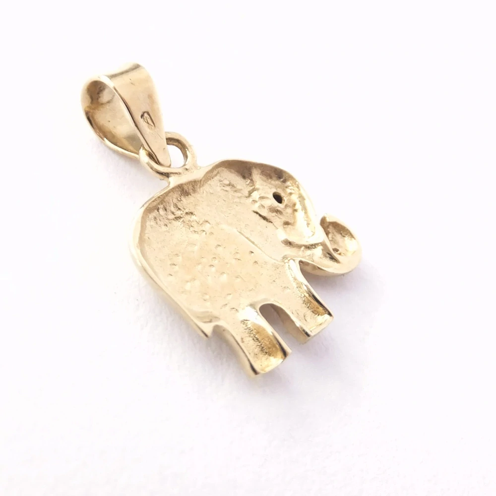 Zlatý přívěsek slon, Au 14K 585/1000, váha 1,45 g 