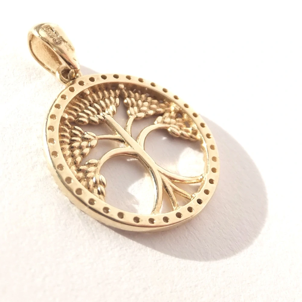 Zlatý přívěsek strom života, Au 14K 585/1000, váha 1,31 g