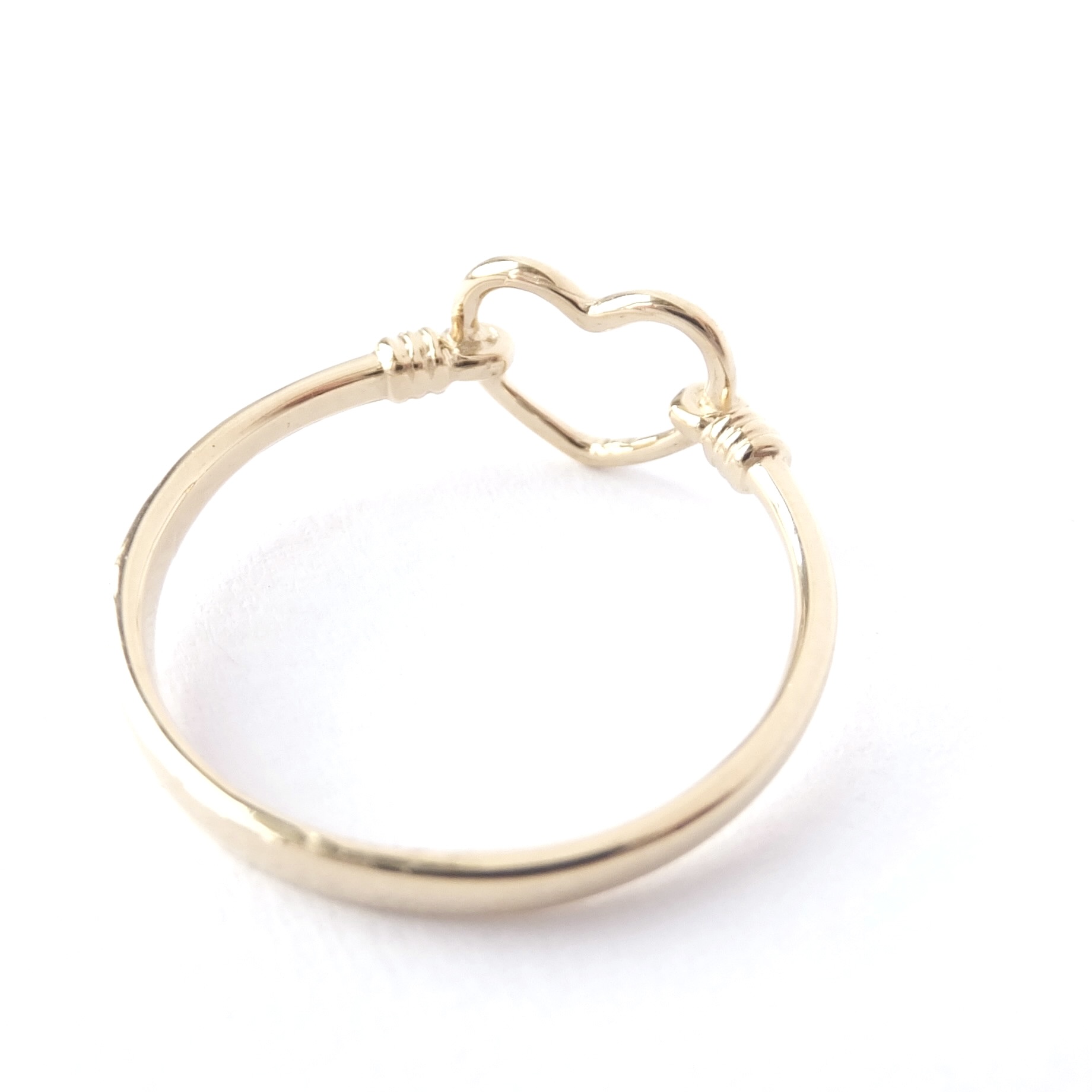 Zlatý prsten srdce, Au 14K 585/1000, váha 1,33 g