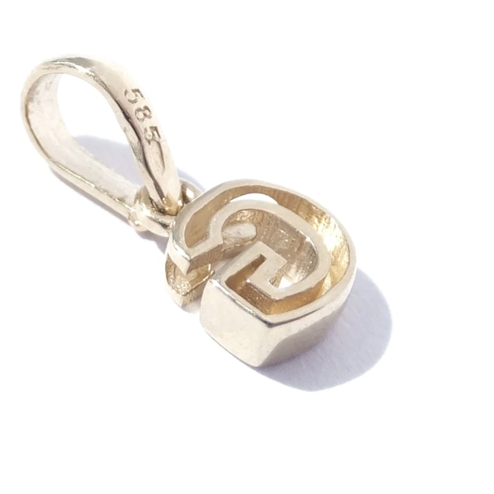 Zlatý přívěsek písmeno G, Au 14K 585/1000, váha 0,64 g