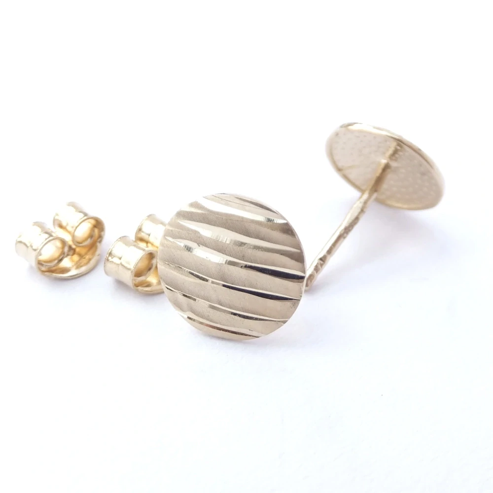 Zlaté náušnice, Au 14K 585/1000, váha 1,23 g